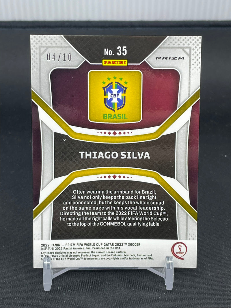 2022 PANINI PRIZM FIFA WORLD CUP QATAR - GOLD PULSAR - T. SILVA - #35 - #'D/10