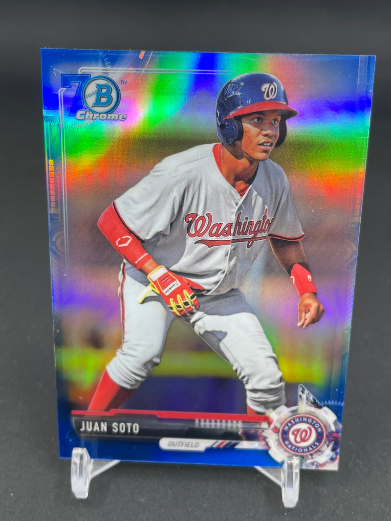 2017 TOPPS BOWMAN CHROME - 70TH BLUE REFRACTOR - J. SOTO - #BDC-162 - #'D/200