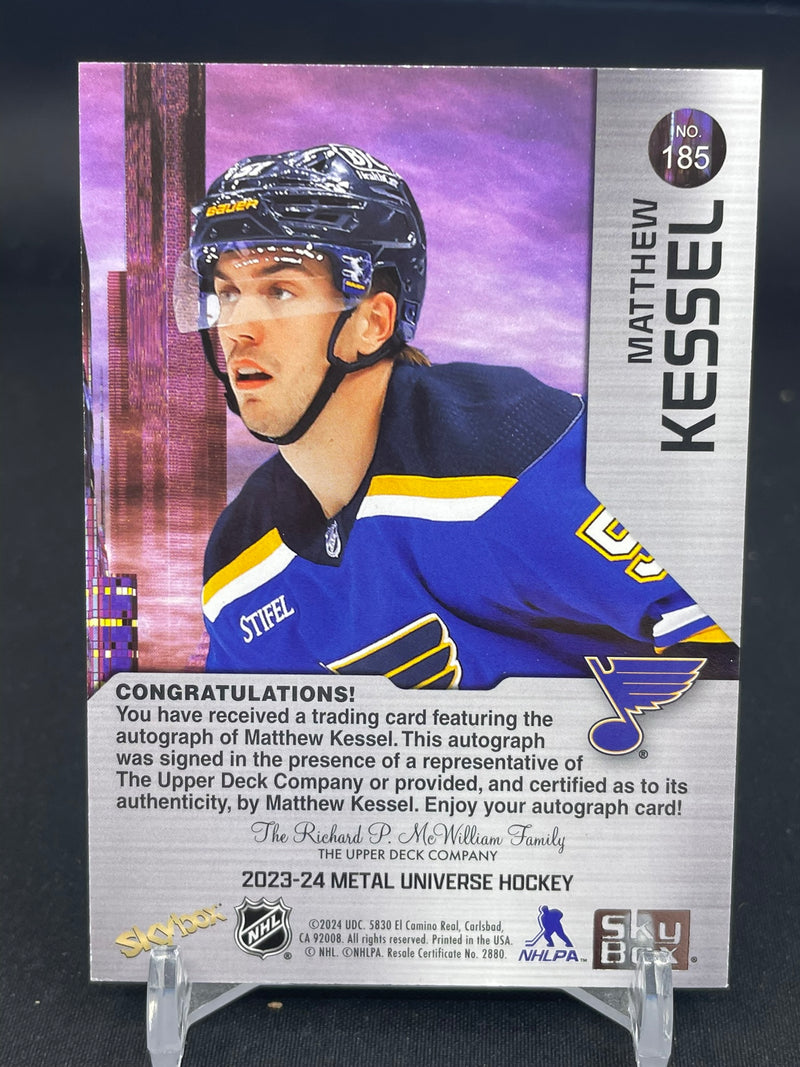 2023 UPPER DECK METAL UNIVERSE SKYBOX - BLUE - M. KESSEL - #185 - #'D/50 - AUTOGRAPH - RC