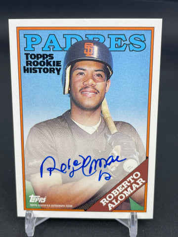 2018 TOPPS ARCHIVE - ROOKIE HISTORY - R. ALOMAR - #RHA-RA - #'D/99 - AUTOGRAPH