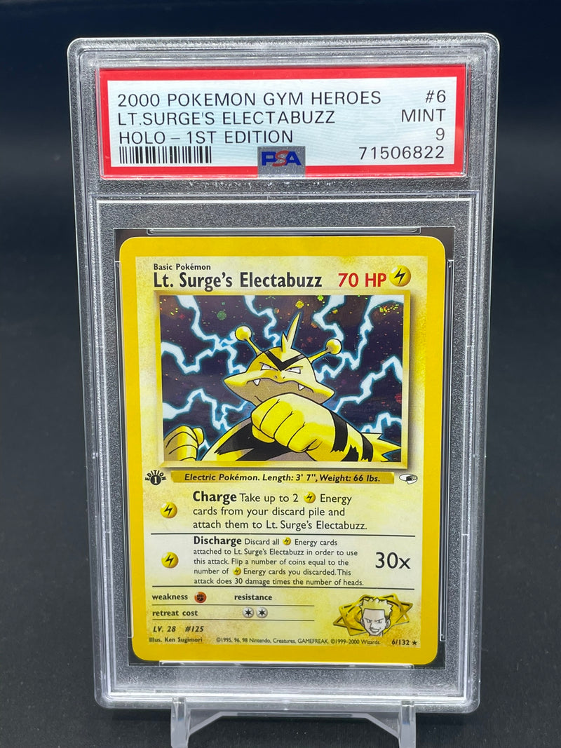 POKEMON - GYM HEROES 1ST EDITION - LT. SURGE'S ELECTABUZZ - HOLO -