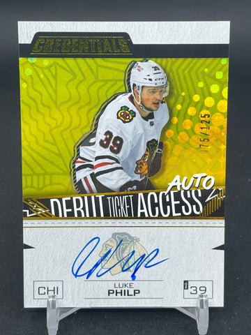 2023 UPPER DECK CREDENTIALS - YELLOW - DEBUT TICKET ACCESS AUTO - L. PHILP - #DTAA-LP - #'D/125 - AUTOGRAPH - RC