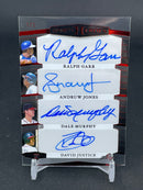 2024 LEAF SPORTS HEROES - RED - R. GARR / A. JONES / D. MURPHY / D. JUSTICE - #H4-1 - #1/1 - 4X AUTOGRAPH