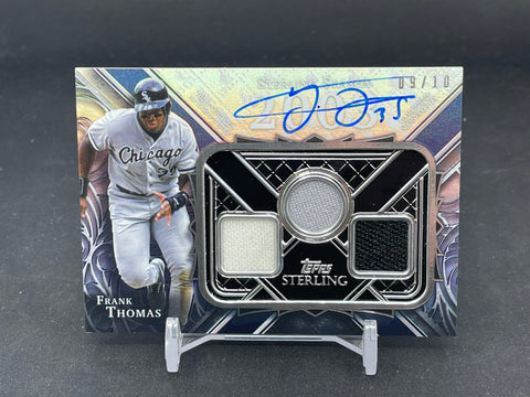 2022 TOPPS STERLING - STERLING SEASONS - F. THOMAS - #SSAR-FT2 - #'D/10 - TRIPLE RELIC - AUTOGRAPH