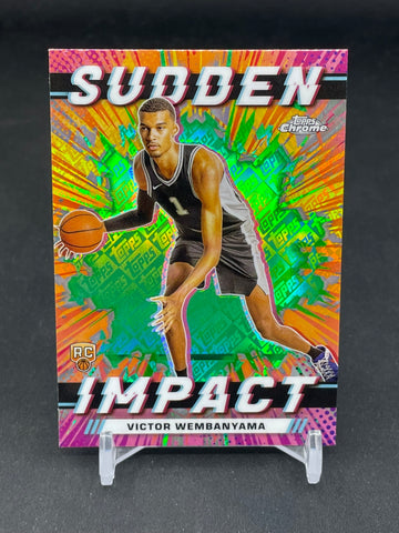 2024 TOPPS CHROME - GREEN - SUDDEN IMPACT - V. WEMBANYAMA - #SI-1 - RC