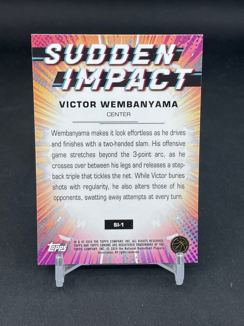 2024 TOPPS CHROME - GREEN - SUDDEN IMPACT - V. WEMBANYAMA -