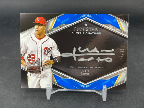 2019 TOPPS FIVE STAR - BLUE - SILVER SIGNATURES - J. SOTO - #SS-JS - #D'/20 - AUTOGRAPH