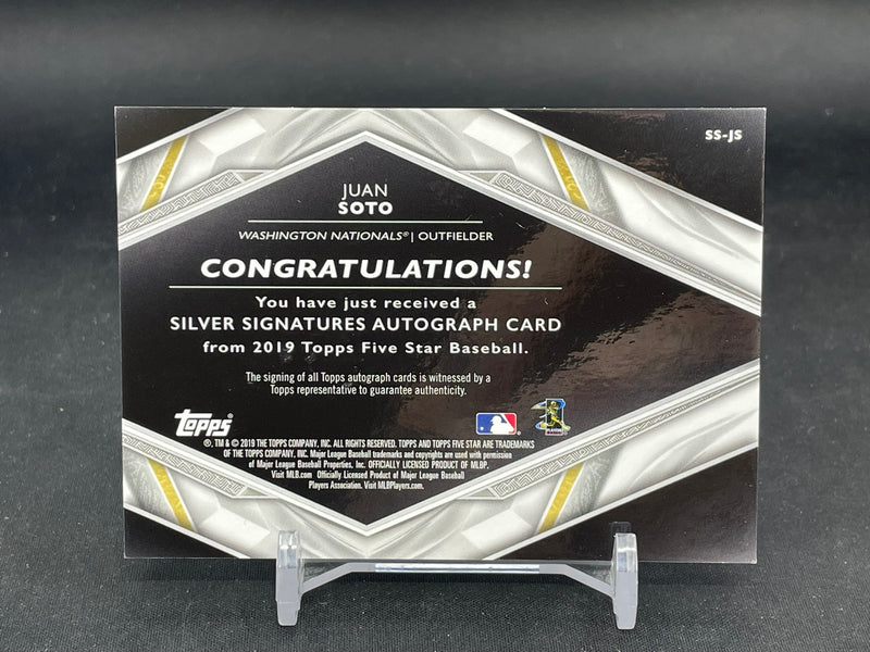 2019 TOPPS FIVE STAR - BLUE - SILVER SIGNATURES - J. SOTO - #SS-JS - #D'/20 - AUTOGRAPH