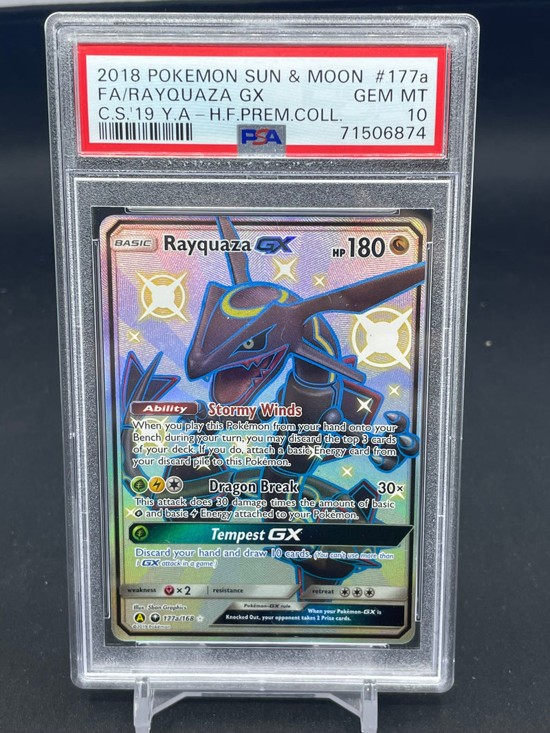 POKEMON - HIDDEN FATES PREMIUM COLLECTION PROMO - RAYQUAZA GX - FULL ART -