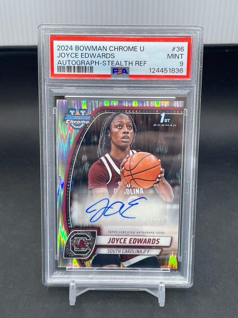 2024 TOPPS BOWMAN CHROME UNIVERSITY - STEALTH REFRACTOR - 1ST BOWMAN - J. EDWARDS -