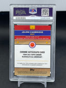 2024 TOPPS CHROME MCDONALD'S - TIE-DYE REFRACTOR - J. CAMBRIDGE - #14 - #'D/25 - AUTOGRAPH - PSA 9