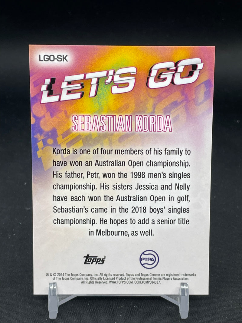 2024 TOPPS CHROME TENNIS - LET'S GO - S. KORDA -