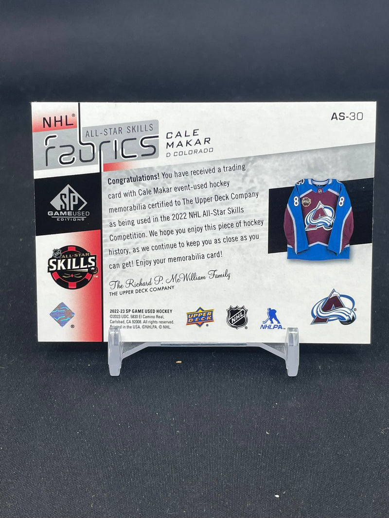 2022 UPPER DECK SP GAME USED - ALL-STAR SKILLS FABRICS - C. MAKAR -