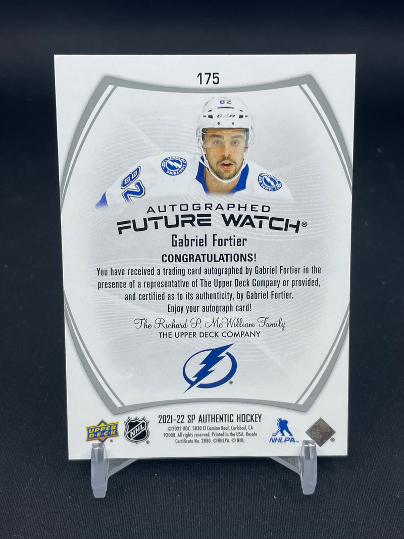 2021 UPPER DECK SP AUTHENTIC - FUTURE WATCH AUTO - G. FORTIER - #175 - #'D/999 - AUTOGRAPH - RC