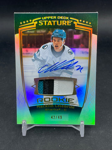 2024 UPPER DECK STATURE - AUTO PATCH ROOKIE - M. CELEBRINI - #31 - #'D/49 - RELIC - AUTOGRAPH - RC