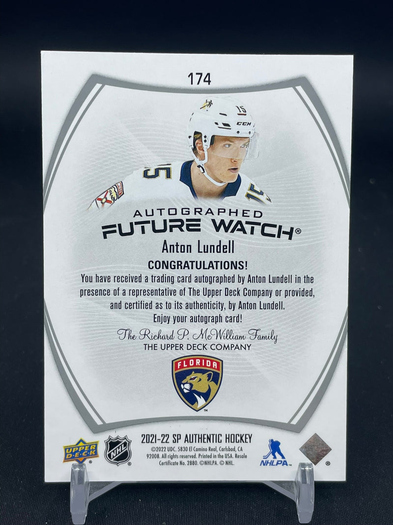 2021 UPPER DECK SP AUTHENTIC - FUTURE WATCH AUTO - A. LUNDELL - #174 - #'D/999 - AUTOGRAPH - RC