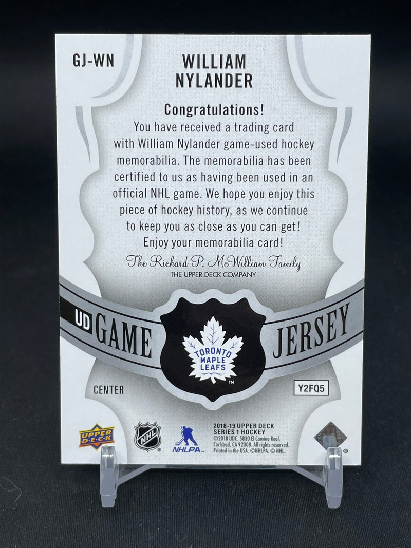 2018 UPPER DECK SERIES ONE - UD GAME JERSEY - W. NYLANDER -