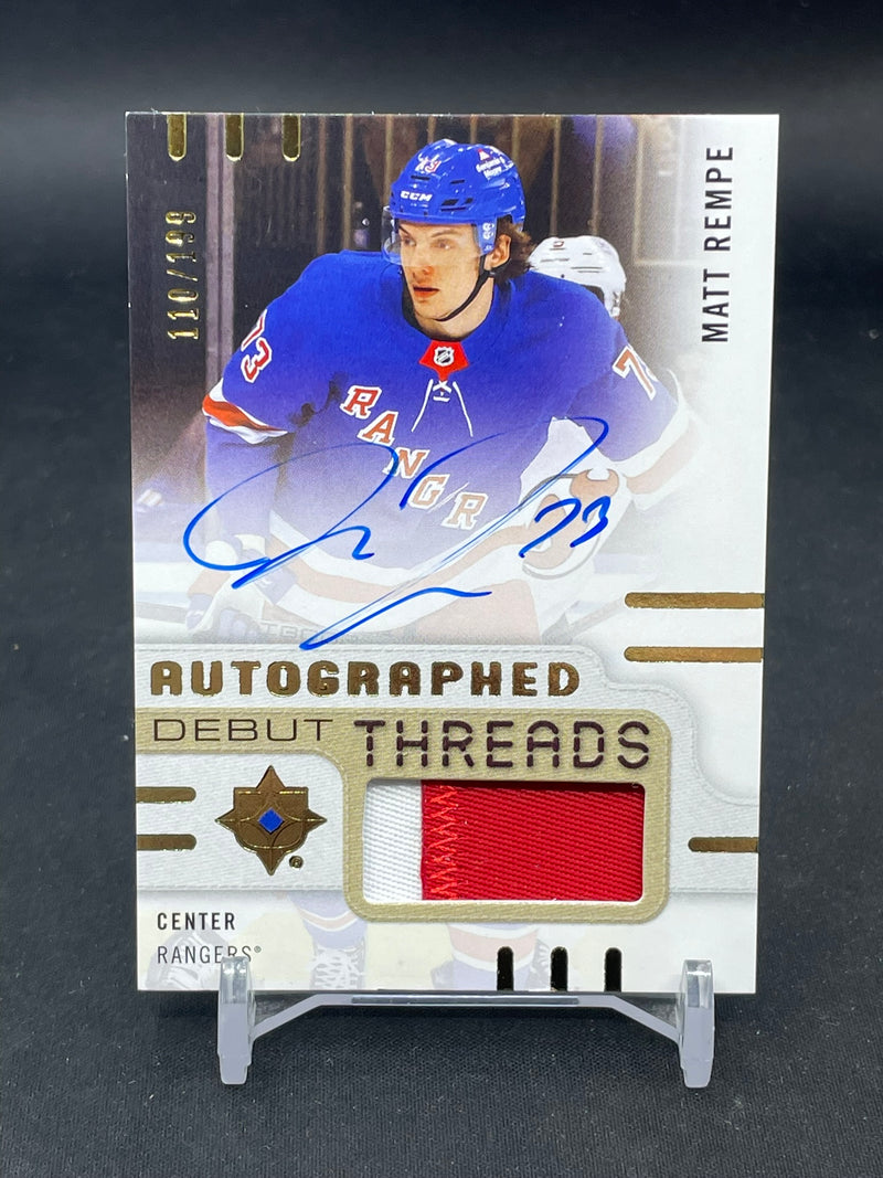 2024 UPPER DECK ULTIMATE - AUTOGRAPHED DEBUT THREADS - M. REMPE - #ADT-MR - #'D/199 - RELIC - AUTOGRAPH - RC