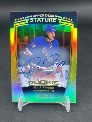 2024 UPPER DECK STATURE - AUTO GOLD ROOKIE - M. REMPE - #42 - #'D/10 - AUTOGRAPH - RC