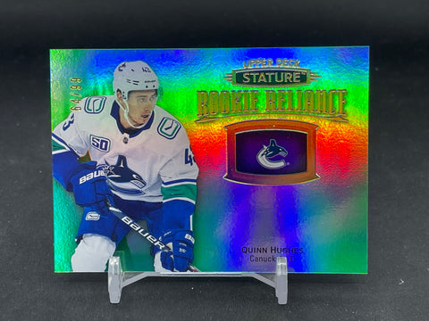 2019 UPPER DECK STATURE - GREEN - ROOKIE RELIANCE - Q. HUGHES - #RR-32 - #'D/99 - RC