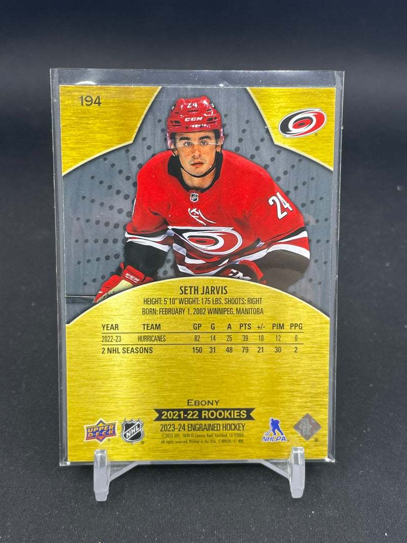 2023 UPPER DECK ENGRAINED - 2021-22 ROOKIES EBONY - S. JARVIS - #194 - #'D/49 - RC