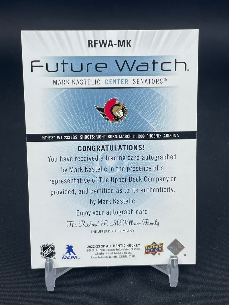 2022 UPPER DECK SP AUTHENTIC - RETRO FUTURE WATCH - M. KASTELIC - #RFWA-MK - #'D/699 - AUTOGRAPH - RC