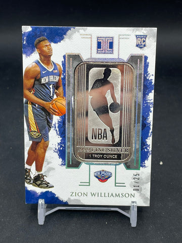 2019 PANINI IMPECCABLE - FINE SILVER - Z. WILLIAMSON - #18 - #'D/25 - SILVER RELIC - RC