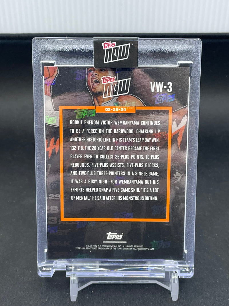 2023 TOPPS NOW - HISTORY FOR WEMBY - V. WEMBANYAMA -