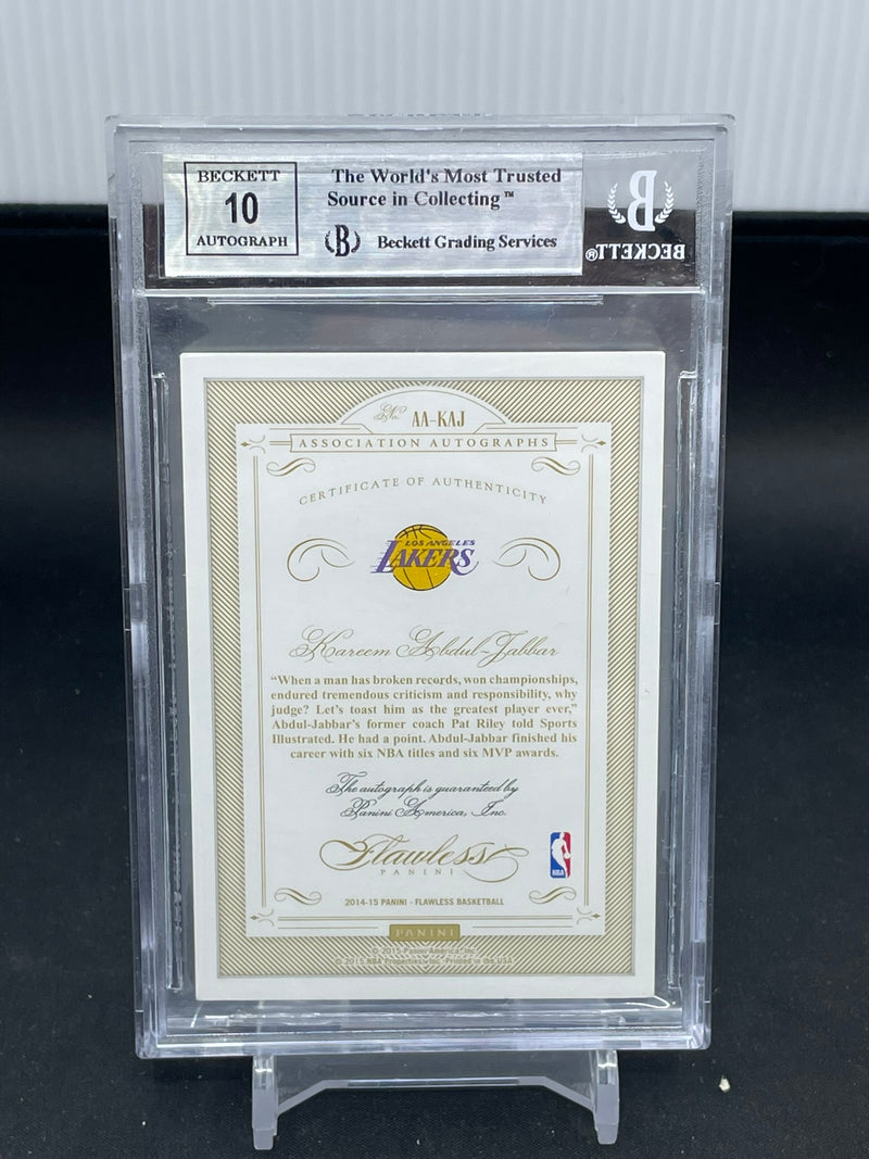 2014 PANINI FLAWLESS - ASSOCIATION AUTOGRAPHS - K. ABDUL-JABBAR - #AA-KAJ - #'D/20 -
