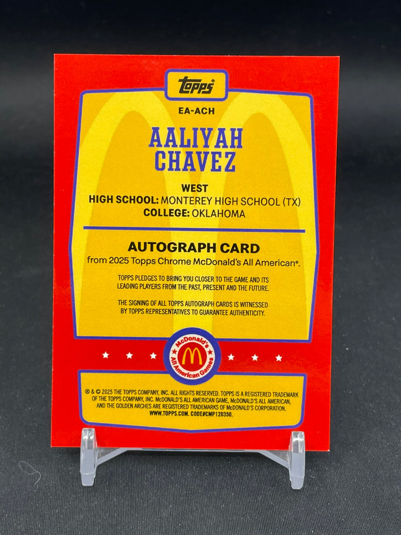 2025 TOPPS CHROME MCDONALD'S - A. CHAVEZ -