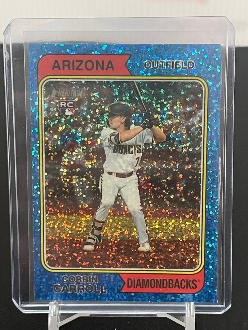 2023 TOPPS HERITAGE - CHROME BLUE SPARKLE - C. CARROLL -