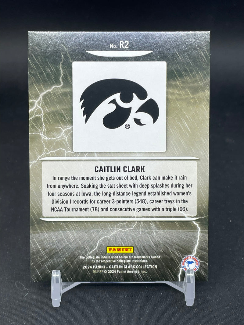2024 PANINI CAITLIN CLARK COLLECTION - POINTED STARS - RAINING 3S - C. CLARK - #R2 - #'D/299