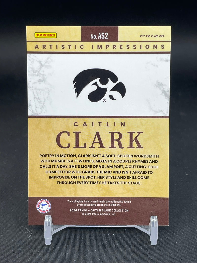 2024 PANINI CAITLIN CLARK COLLECTION - PRIZM - ARTISTIC IMPRESSIONS - C. CLARK -