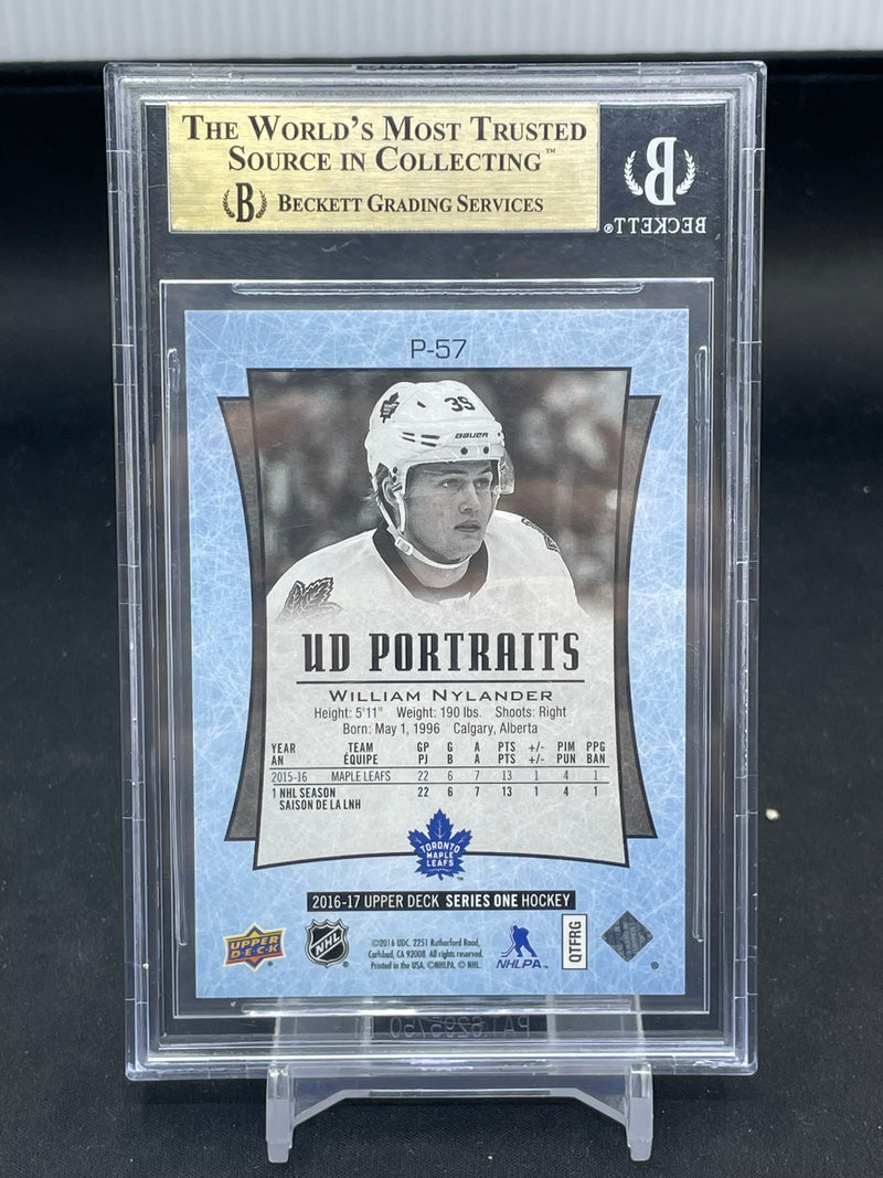 2016 UPPER DECK SERIES ONE - GOLD - UD PORTRAITS - W. NYLANDER - #P57 - #'D/100 - BGS 10 - RC