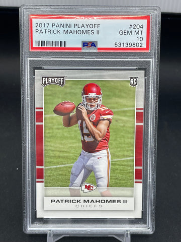 2017 PANINI PLAYOFF - P. MAHOMES II - #204 - PSA 10 - RC