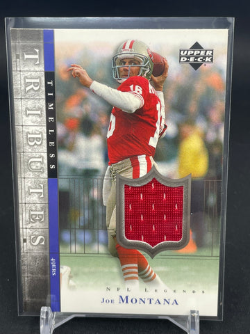 2001 UPPER DECK - TIMELESS TRIBUTES - J. MONTANA - #TT-JM - RELIC