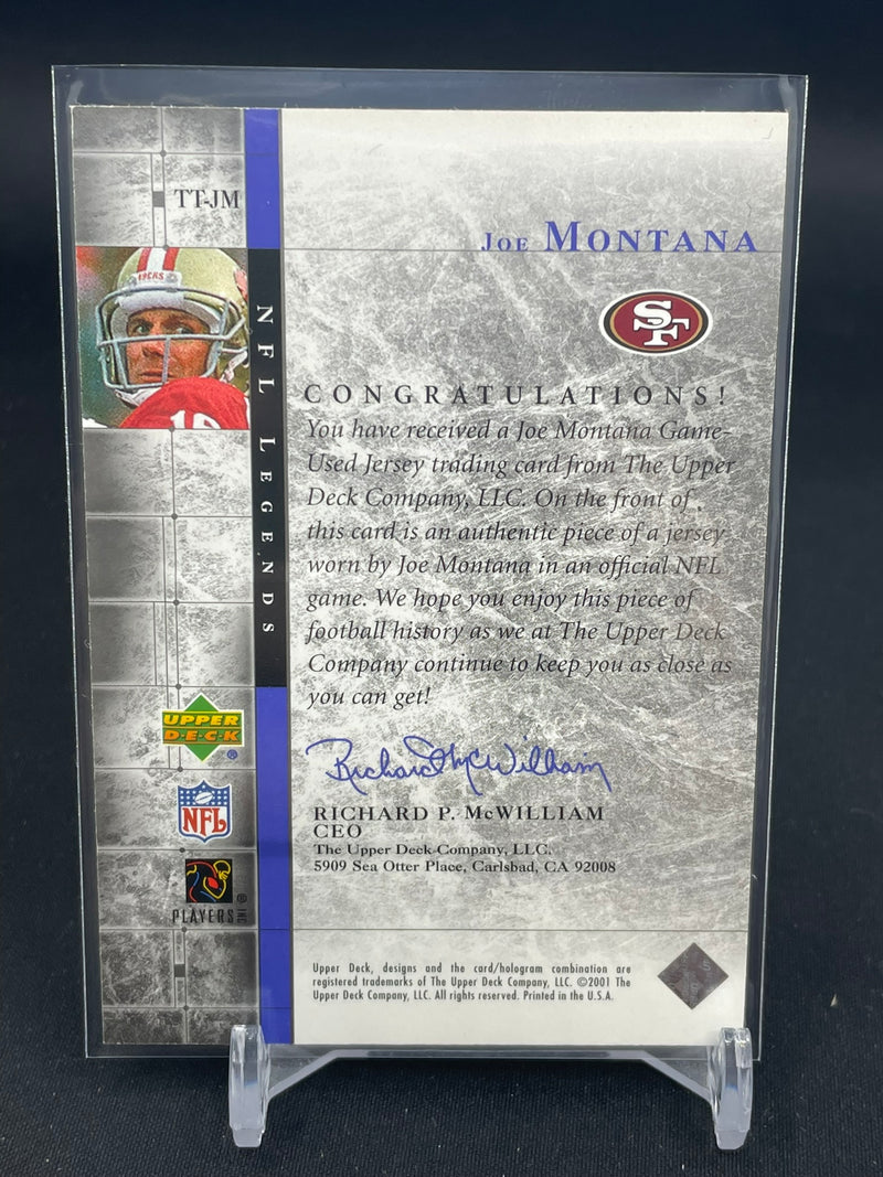 2001 UPPER DECK - TIMELESS TRIBUTES - J. MONTANA -
