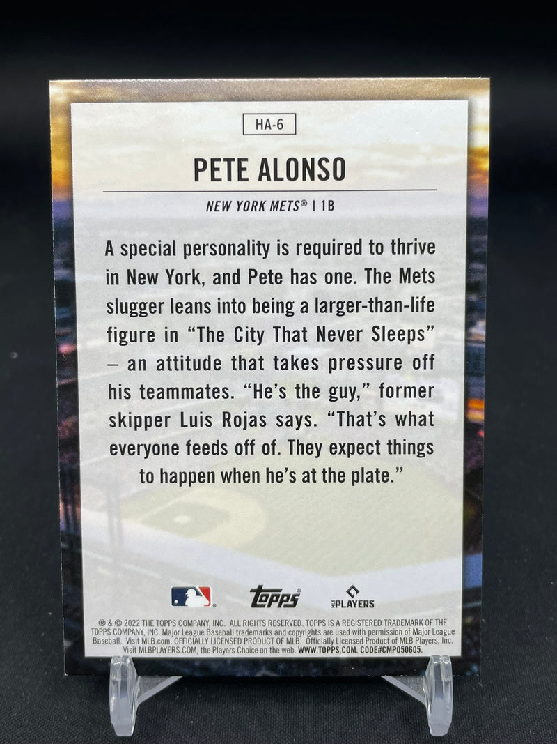 2022 TOPPS SERIES ONE - HOME FIELD ADVTANGE - P. ALONSO -
