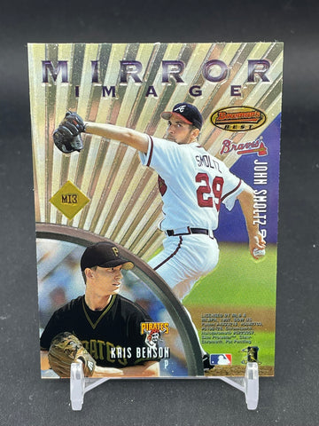 1997 BOWMAN'S BEST - MIRROR IMAGE - K. WOOD / G. MADDUX / K. BENSON / J. SMOLTZ - #M13