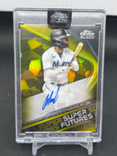 2022 TOPPS CHROME BLACK - GOLD - SUPER FUTURES - J. CHISHOLM JR. - #SFA-JCJ - #'D/50 - AUTOGRAPH