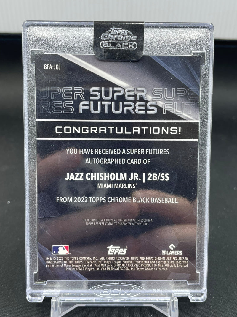2022 TOPPS CHROME BLACK - GOLD - SUPER FUTURES - J. CHISHOLM JR. - #SFA-JCJ - #'D/50 - AUTOGRAPH