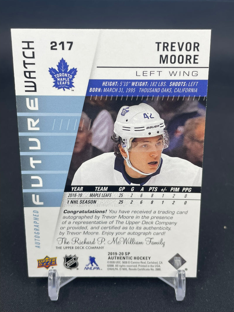 2019 UPPER DECK SP AUTHENTIC - FUTURE WATCH AUTO - T. MOORE - #217 - #'D/999 - AUTOGRAPH - RC
