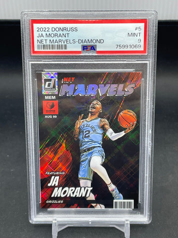 2022 PANINI DONRUSS - DIAMOND - NET MARVELS - J. MORANT - #5 - PSA 9