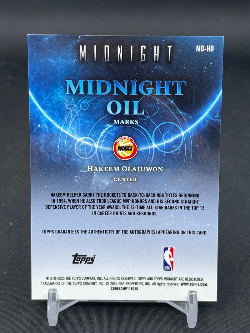 2025 TOPPS MIDNIGHT - MIDNIGHT OIL - H. OLAJUWON - #MO-HO - #'D/50 - AUTOGRAPH