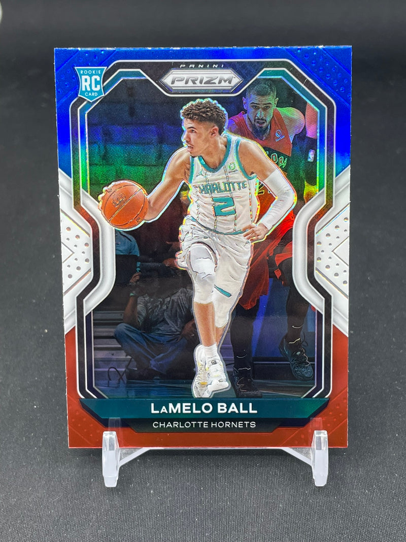 2020 PANINI PRIZM - RED, WHITE, BLUE PRIZM - L. BALL -