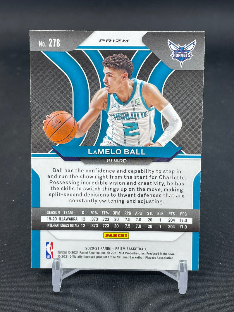 2020 PANINI PRIZM - RED, WHITE, BLUE PRIZM - L. BALL -