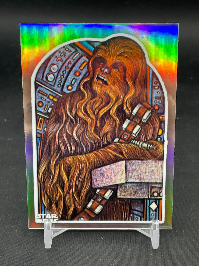 2023 TOPPS CHROME STAR WARS - RETURN OF THE JEDI 40TH ANNIVERSARY POSTER ART - CHEWBACCA -