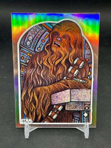 2023 TOPPS CHROME STAR WARS - RETURN OF THE JEDI 40TH ANNIVERSARY POSTER ART - CHEWBACCA - #ROJ40-4
