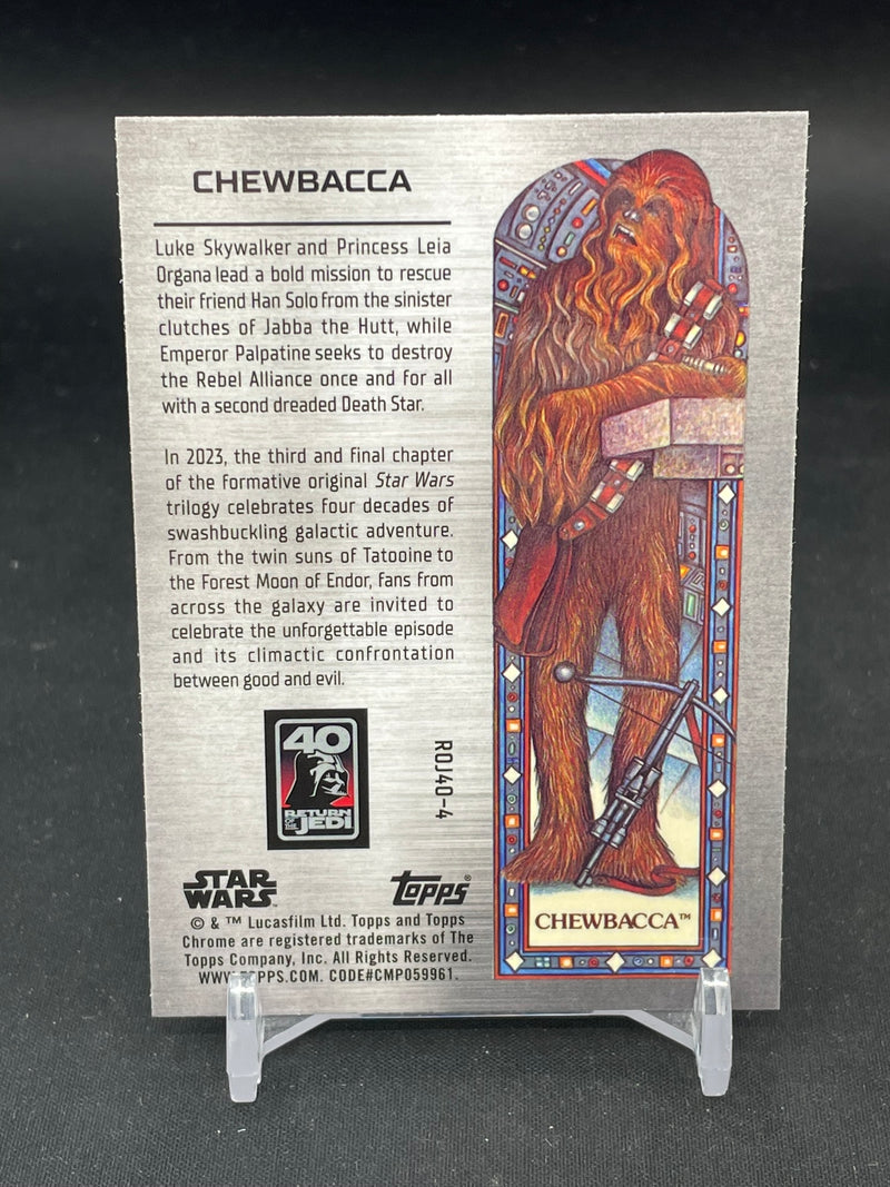 2023 TOPPS CHROME STAR WARS - RETURN OF THE JEDI 40TH ANNIVERSARY POSTER ART - CHEWBACCA -