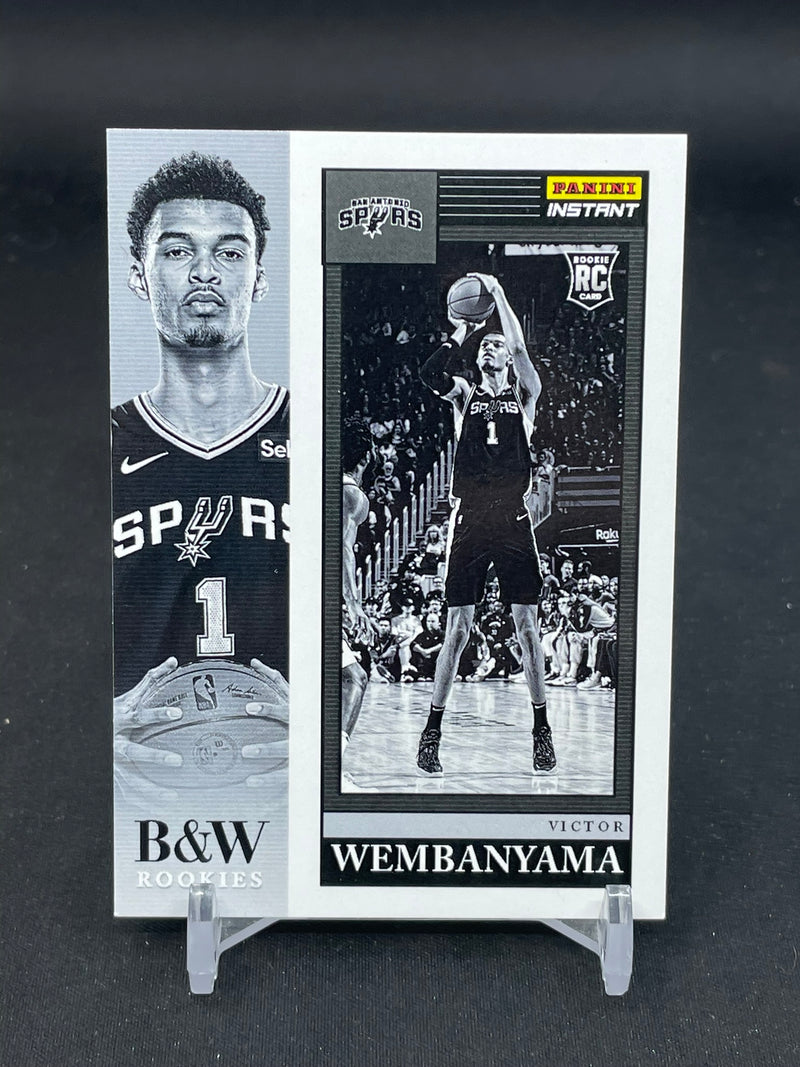 2023 PANINI INSTANT - BLACK & WHITE ROOKIES - V. WEMBANYAMA - #BW-1 - #'D/326 - RC
